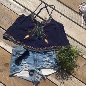 AMERICAN EAGLE Distressed Denim Shorts